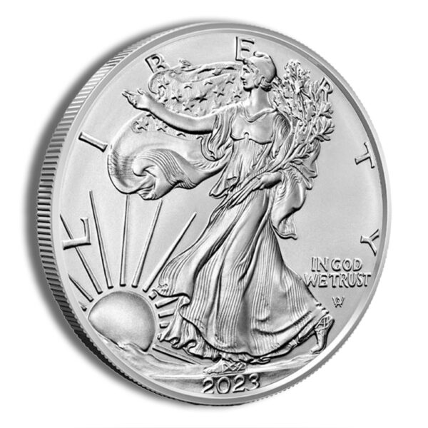 2023-W Burnished Silver Eagle with Box & COA - Image 3