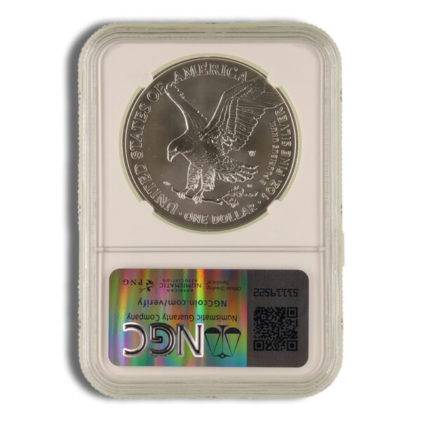 2021-W Burnished Silver Eagle NGC MS70 (Type 2) - Image 2