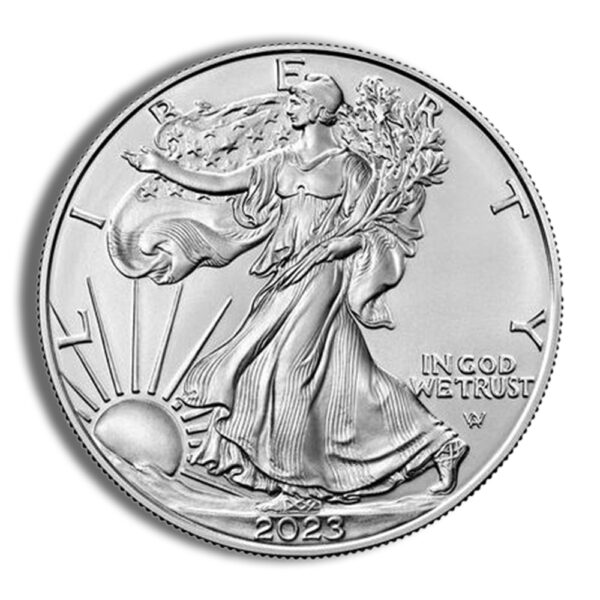 2023-W Burnished Silver Eagle with Box & COA - Image 2