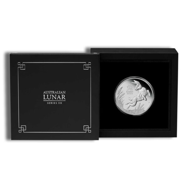 2023 1 oz Australia Platinum Lunar Rabbit BU - Series III - Image 4