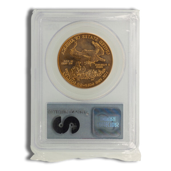 1998 1 oz Gold Eagle $50 PCGS Gem BU - WTC Ground Zero - Image 2