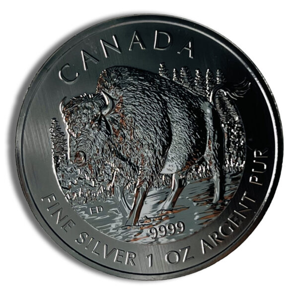 2013 1 oz Canadian Wood Bison Silver Coin