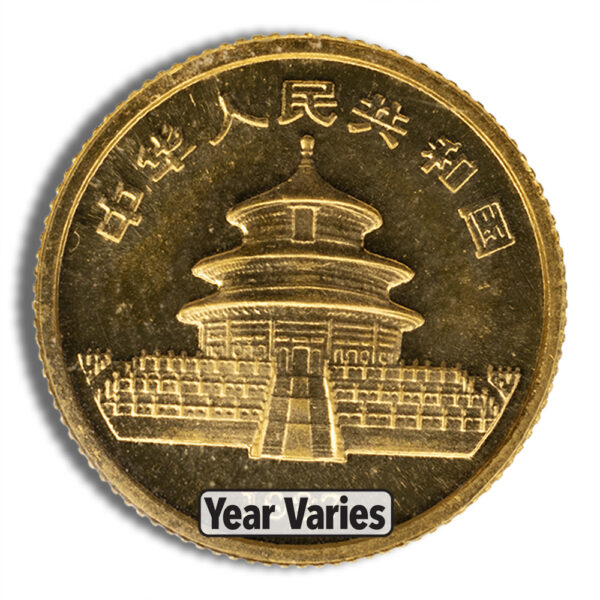 1/20 oz China Gold Panda - BU - Sealed (Year Varies) - Image 2
