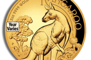 2 oz Australian Kangaroo/Nugget Gold Coin (Year Varies)
