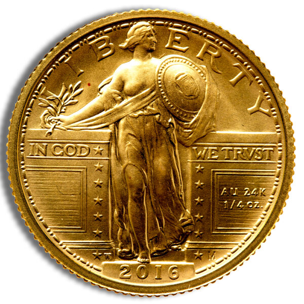 2016-W 1/4 oz Gold Standing Liberty Centennial Coin w/OGP - Image 2