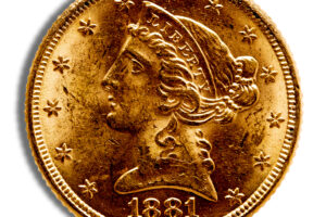$5 Gold Liberty Half Eagle - BU
