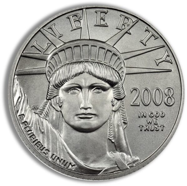 2008-W 1/4 oz Burnished Platinum Eagle $25 NGC MS70 - Image 2