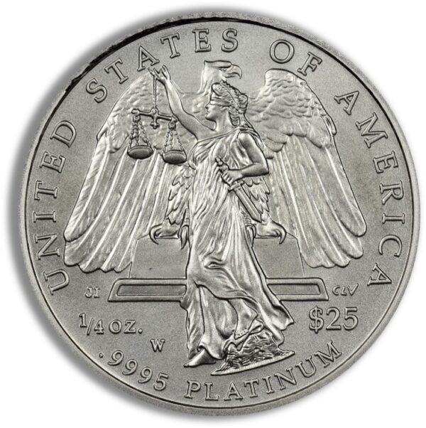 2008-W 1/4 oz Burnished Platinum Eagle $25 NGC MS70 - Image 3
