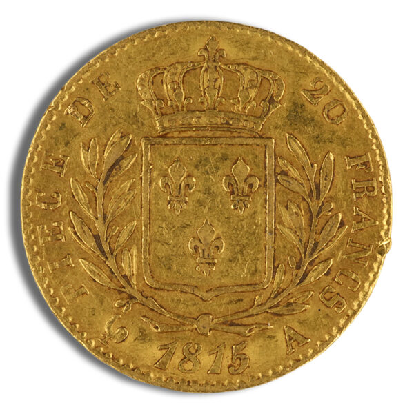 France Gold 20 Francs - Louis XVIII (1814-1815) - Image 2