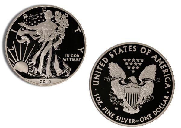 2013 American Eagle West Point Two-Coin Silver Set w/ Box & COA - Image 2