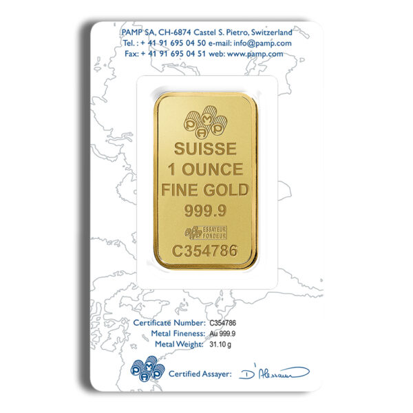 1 oz Gold Bar - PAMP Suisse (Carded) - Image 2