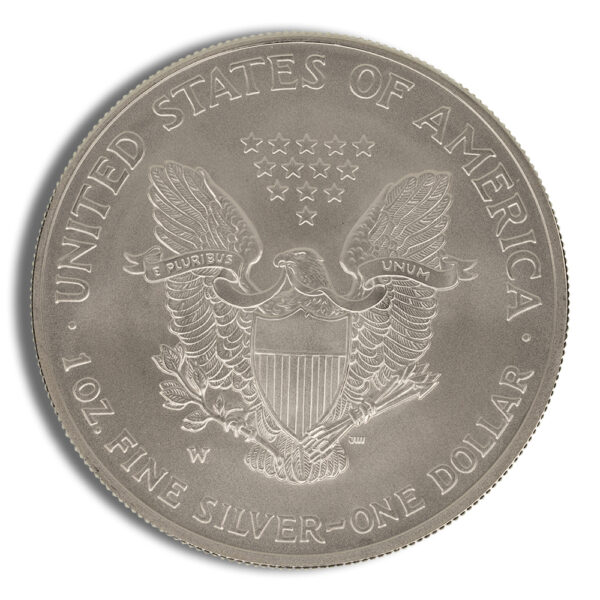 2008-W Reverse of 2007 Burnished Silver Eagle with Box & COA - Image 3