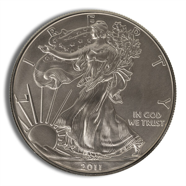 2011-W Burnished Silver Eagle with Box & COA - Image 2