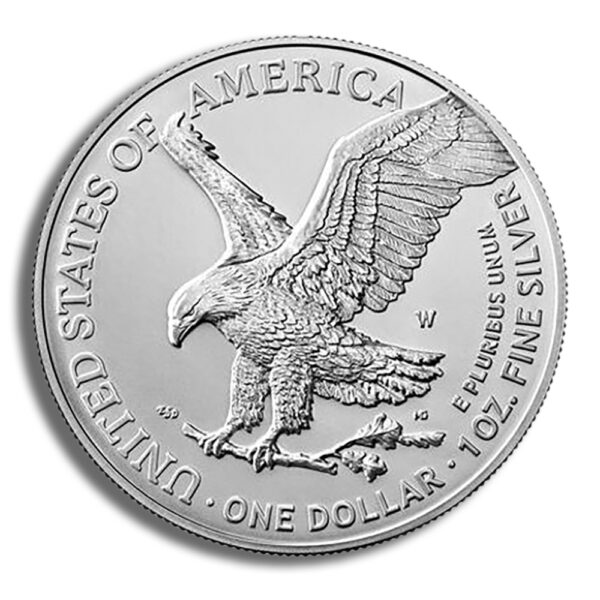 2022-W Burnished Silver Eagle with Box & COA - Image 3