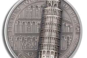 2022 2 oz Silver Cook Islands Leaning Tower of Pisa Coin
