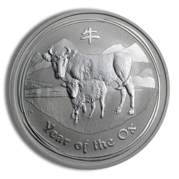 2009 1 oz Australia Silver Lunar Ox BU - Series II