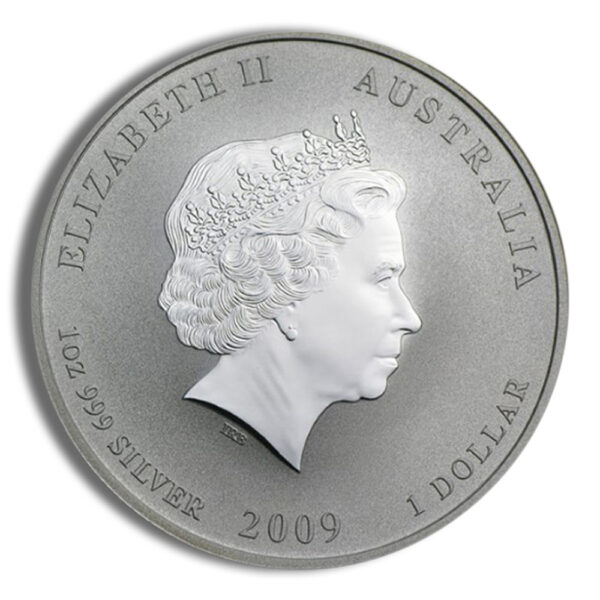 2009 1 oz Australia Silver Lunar Ox BU - Series II - Image 2