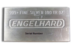 100 oz Silver Bar - Engelhard (Poured/Extruded)