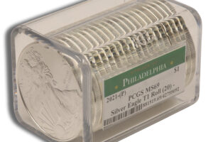 2021 (P) Silver Eagle Emergency Production 20-coin BU Roll PCGS