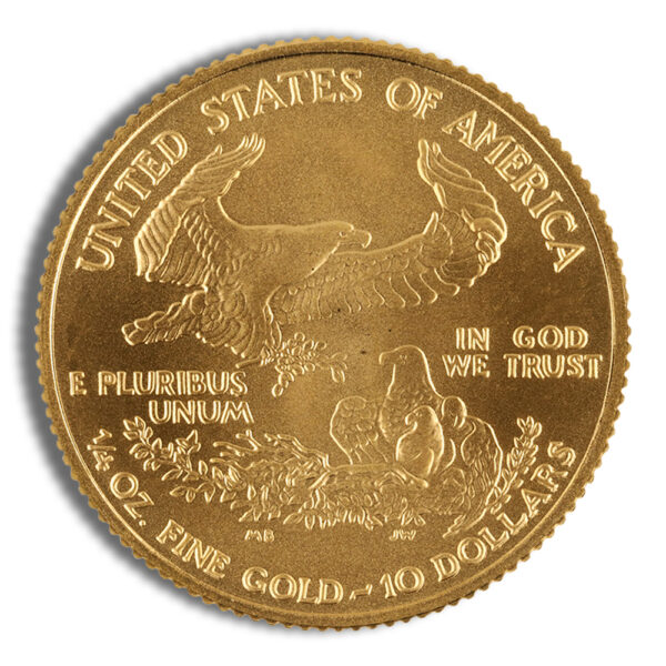 2008-W 1/4 oz Burnished Gold Eagle $10 (Cap Only) - Image 2