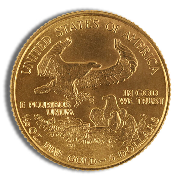 1989 1/10 oz Gold Eagle - BU (MCMLXXXVIX) - Image 2