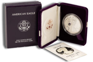 1991-S Proof Silver Eagle with Box & COA