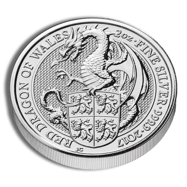 2017 2 oz Silver Great Britain Queen's Beasts - Dragon - Image 3