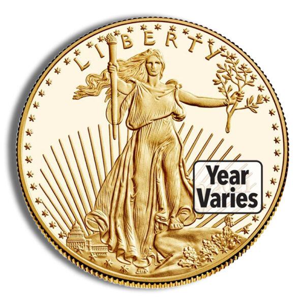 1 oz Proof Gold Eagle - Box/COA (Date Varies) - Image 2