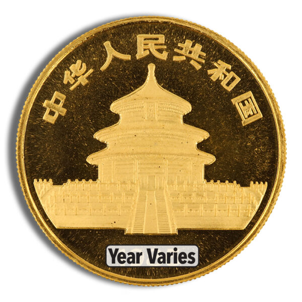 1 oz China Gold Panda - BU - Unsealed (Year Varies) - Image 2
