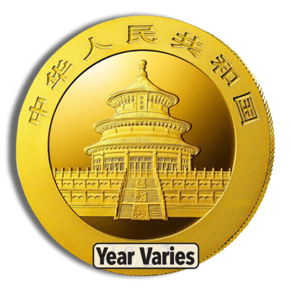 1 gram China Gold Panda - BU - Unsealed (Year Varies)` - Image 2