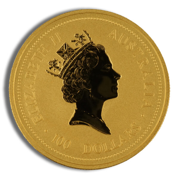 1996 1 oz Australia Gold Lunar Rat BU - Series I - Image 2