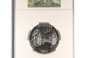 2011 5 oz ATB Chickasaw Silver Coin NGC MS69PL