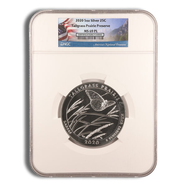 2020 5 oz ATB Tallgrass Prairie Silver Coin NGC MS69PL
