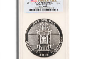 2010 5 oz ATB Hot Springs Silver Coin PCGS MS69PL