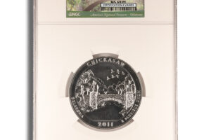 2011 5 oz ATB Chickasaw Silver Coin PCGS MS69PL