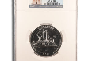 2011 5 oz ATB Vicksburg Silver Coin PCGS MS69PL