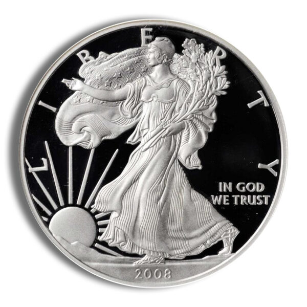 2008-W Proof Silver Eagle with Box & COA - Image 2