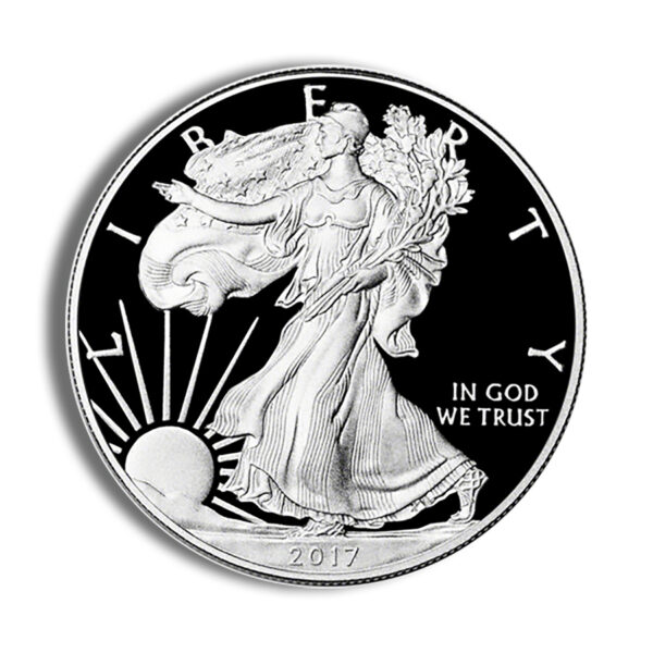 2017-W Proof Silver Eagle with Box & COA - Image 2