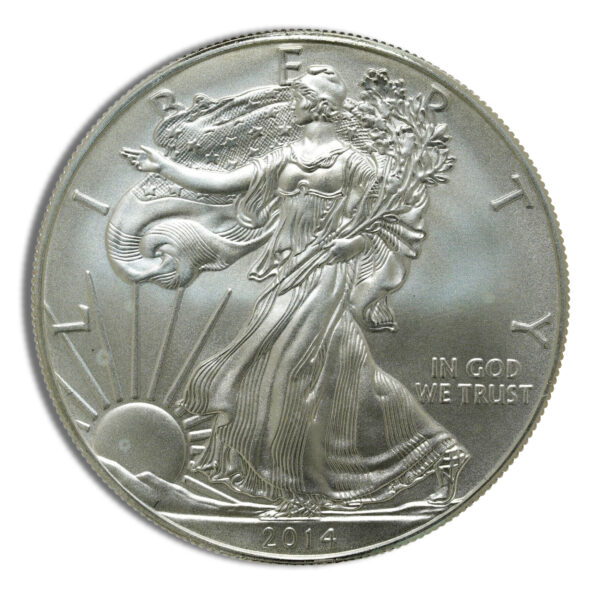 2014-W Burnished Silver Eagle with Box & COA - Image 2