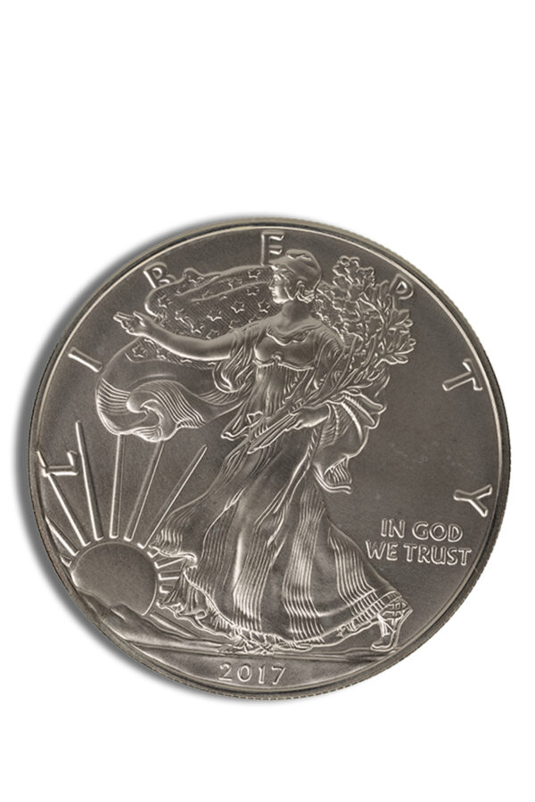 2017-W Burnished Silver Eagle with Box & COA - Image 2