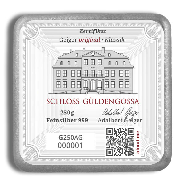 250 gram Silver Bar - Geiger (Sealed) - Image 2