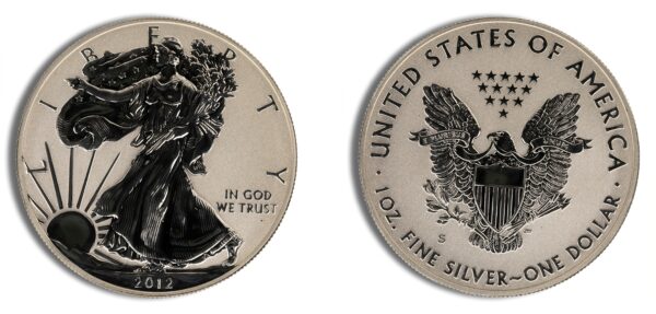 2012-S 2-Coin Silver Eagle 75th Anniversary San Francisco Set w/ Box & COA - Image 3