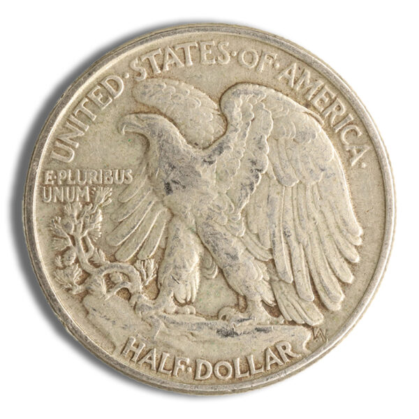 $1 FV 90% Silver Walking Liberty Half Dollars - XF - Image 2
