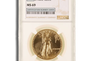 1987 1 oz Gold Eagle $50 NGC MS69