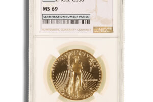 1989 1 oz Gold Eagle $50 NGC MS69