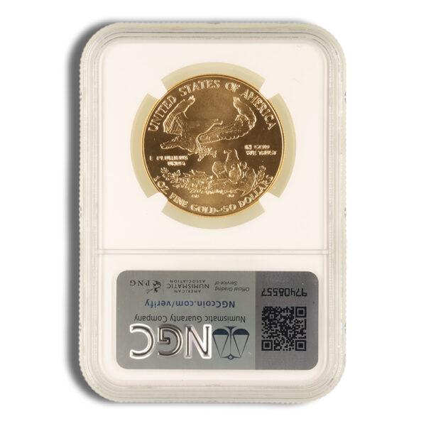 1989 1 oz Gold Eagle $50 NGC MS69 - Image 2