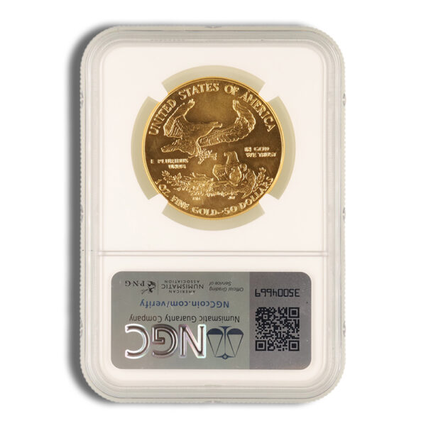 1990 1 oz Gold Eagle $50 NGC MS69 - Image 2