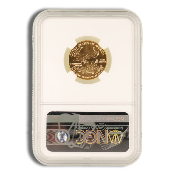 1999 1/4 oz Gold Eagle $10 NGC MS69 - Image 2