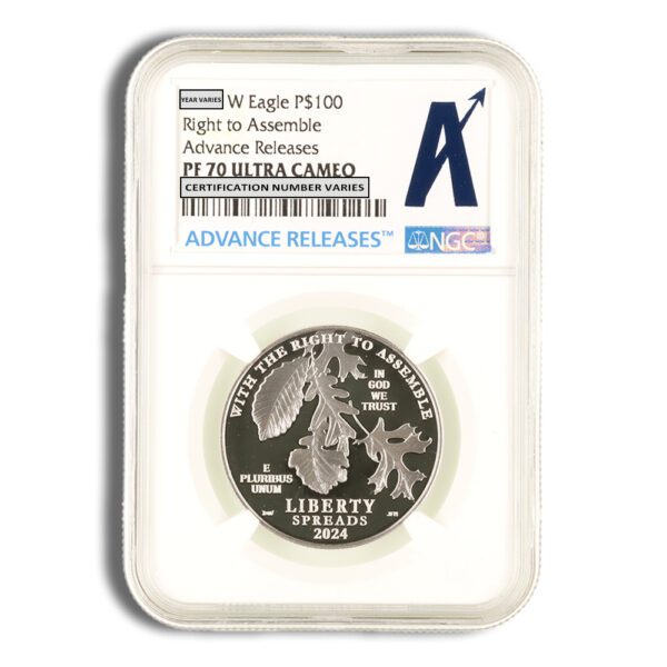 2024-W 1 oz Proof Platinum Eagle $100 NGC PF70 Advance Release
