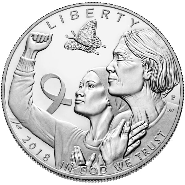 2018-P $1 Breast Cancer Awareness Silver Commem - Proof